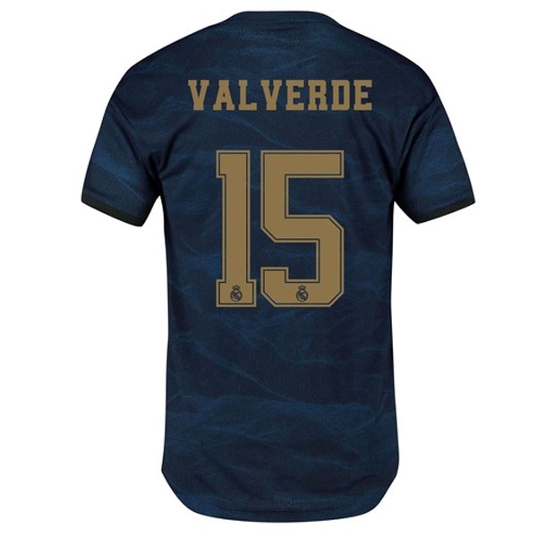 Camiseta Real Madrid NO.15 Valverde Segunda 2019-2020 Azul